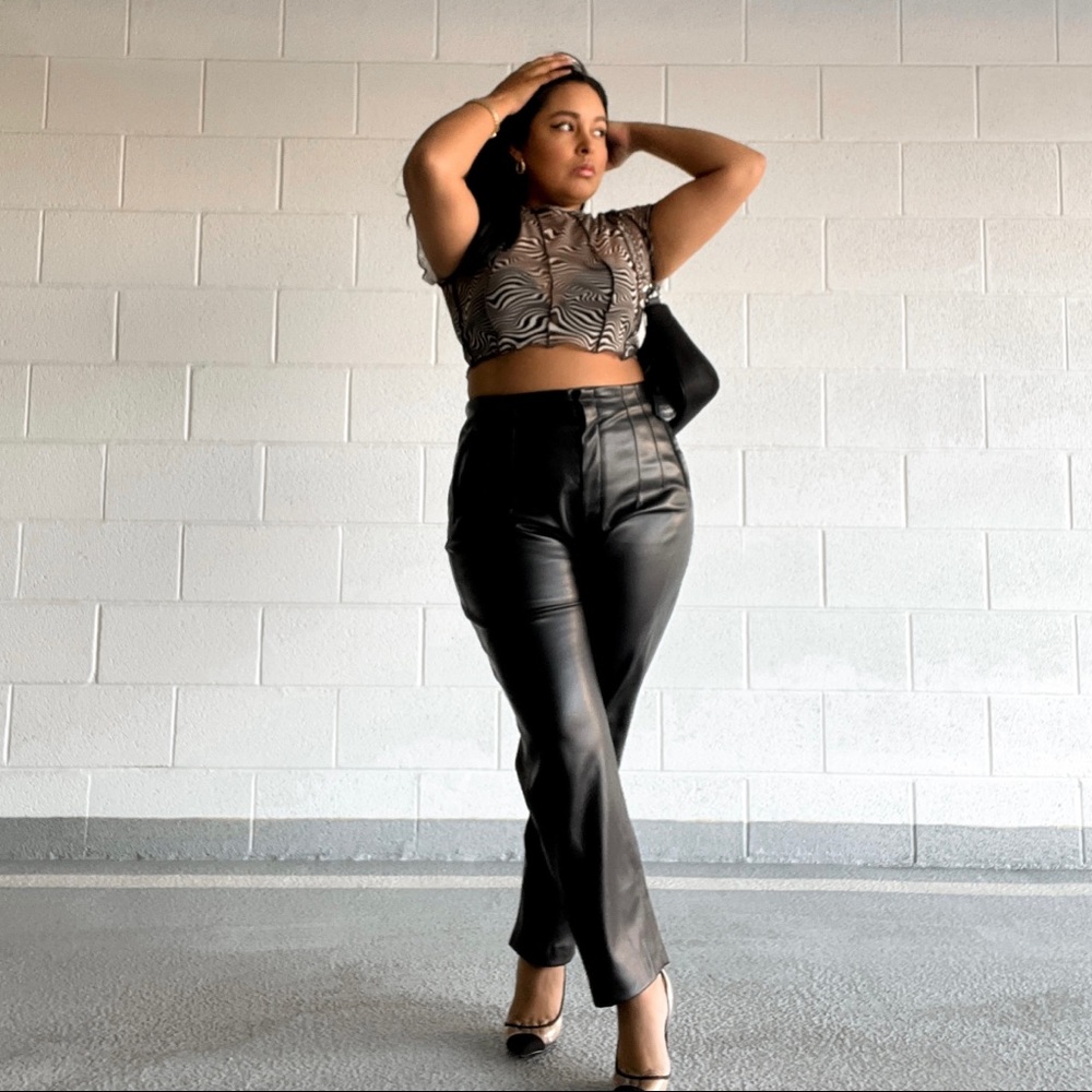 Zara leather pants